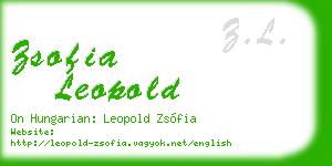 zsofia leopold business card